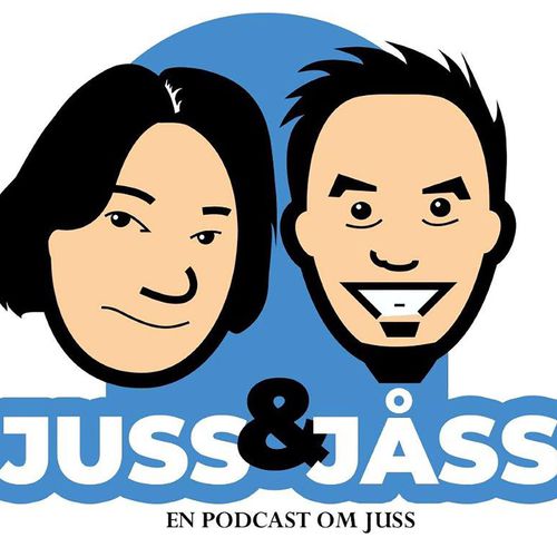 Forsiden til podcasten "Juss & Jåss"