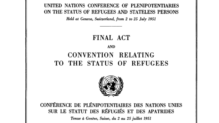 Image showing the first page of the 1951 Convention Relating to the Status of Refugees