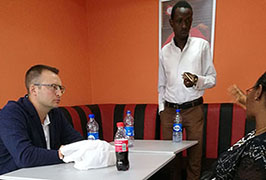 Erlend Paasche together with his local consultants Lilian Shoroye and Femi Morgan.